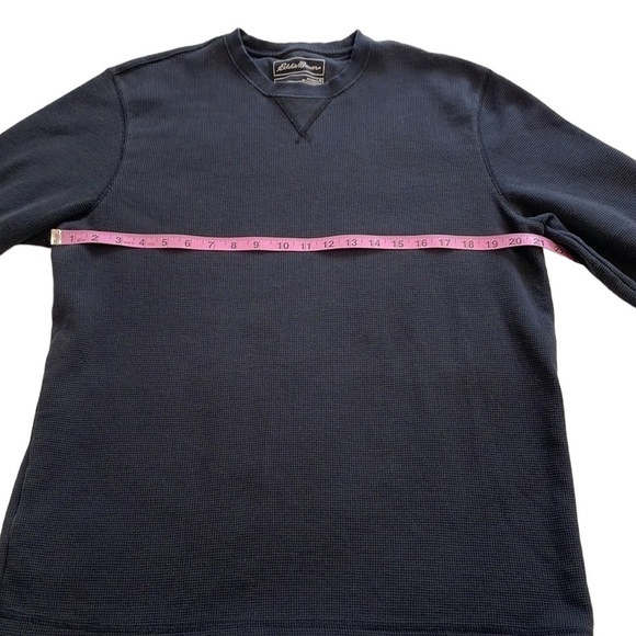 Eddie Bauer Thermal Crew Neck Shirt Long Sleeve Waffle - Size Large - Picture 8 of 11